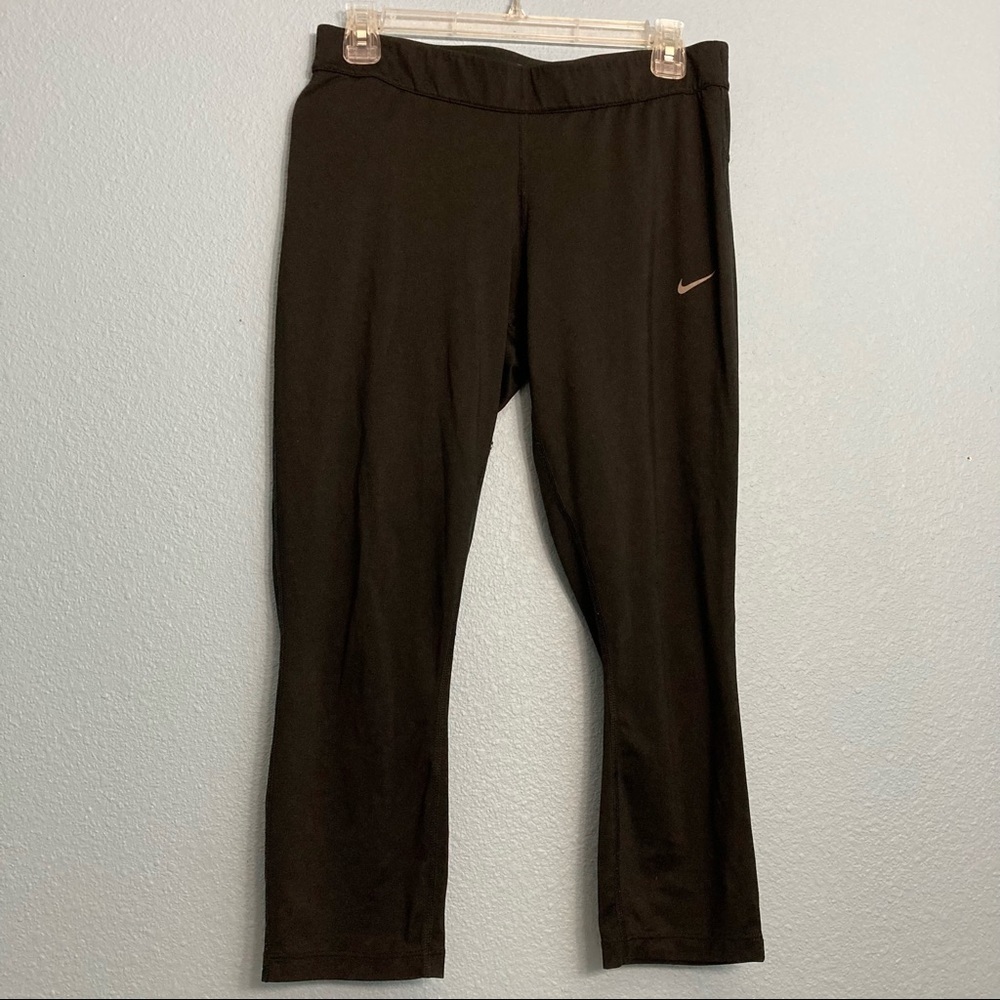 Nike Cropped Running Leggings - Black - Large